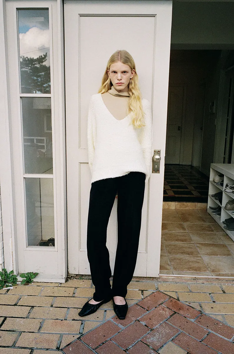 Studio Doe - Fluffy Wool V-Neck Loose Sweater
