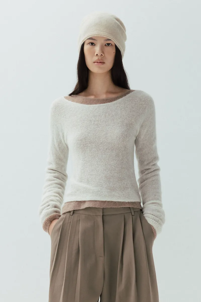 Studio Doe - Fine Wool Blend Wide Neck Sweater