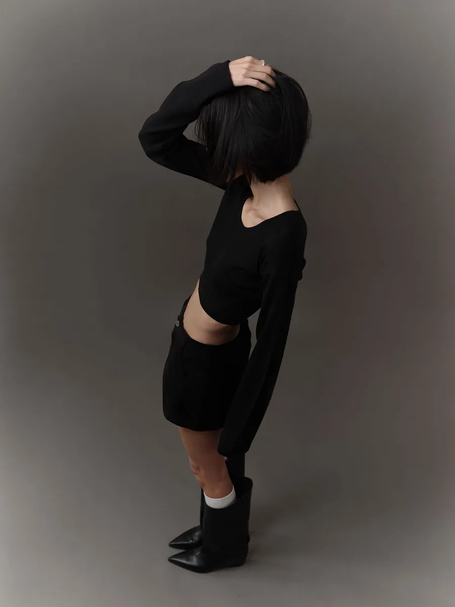 Studio Doe - Doe：Molly Reversible Curved Sleeve Knit Top