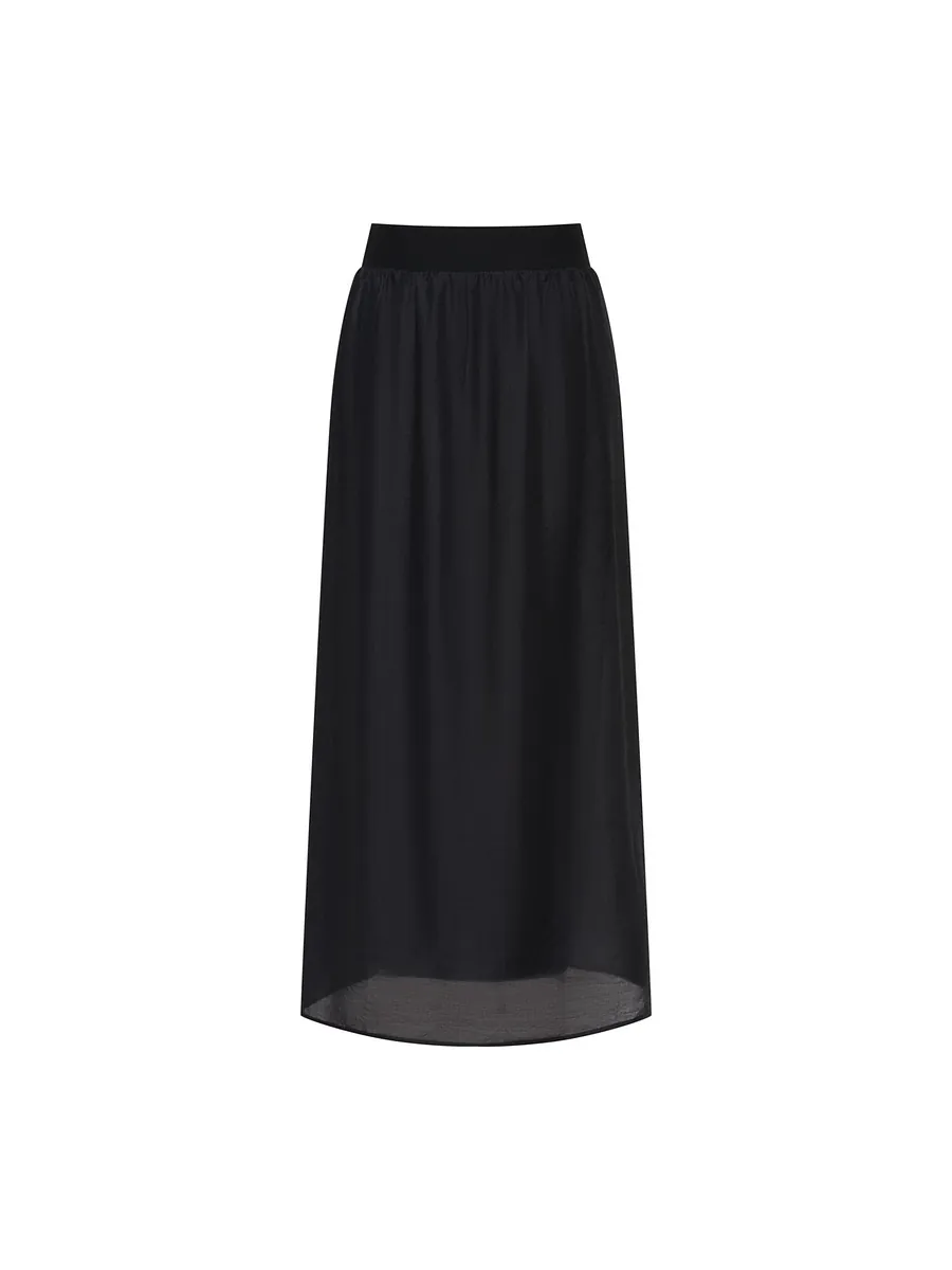 Studio Doe - Elastic Waist Sheer Layered Skirt