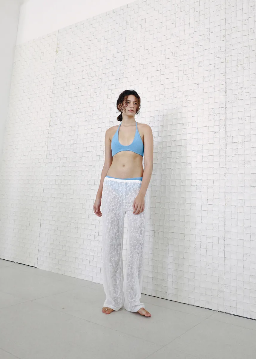 Studio Doe - Floral Pattern Sheer Easy Pants