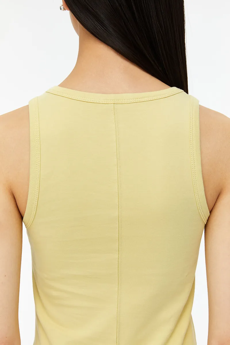 Studio Doe - Straight Neck Cut-Shoulder Bra Tank Top