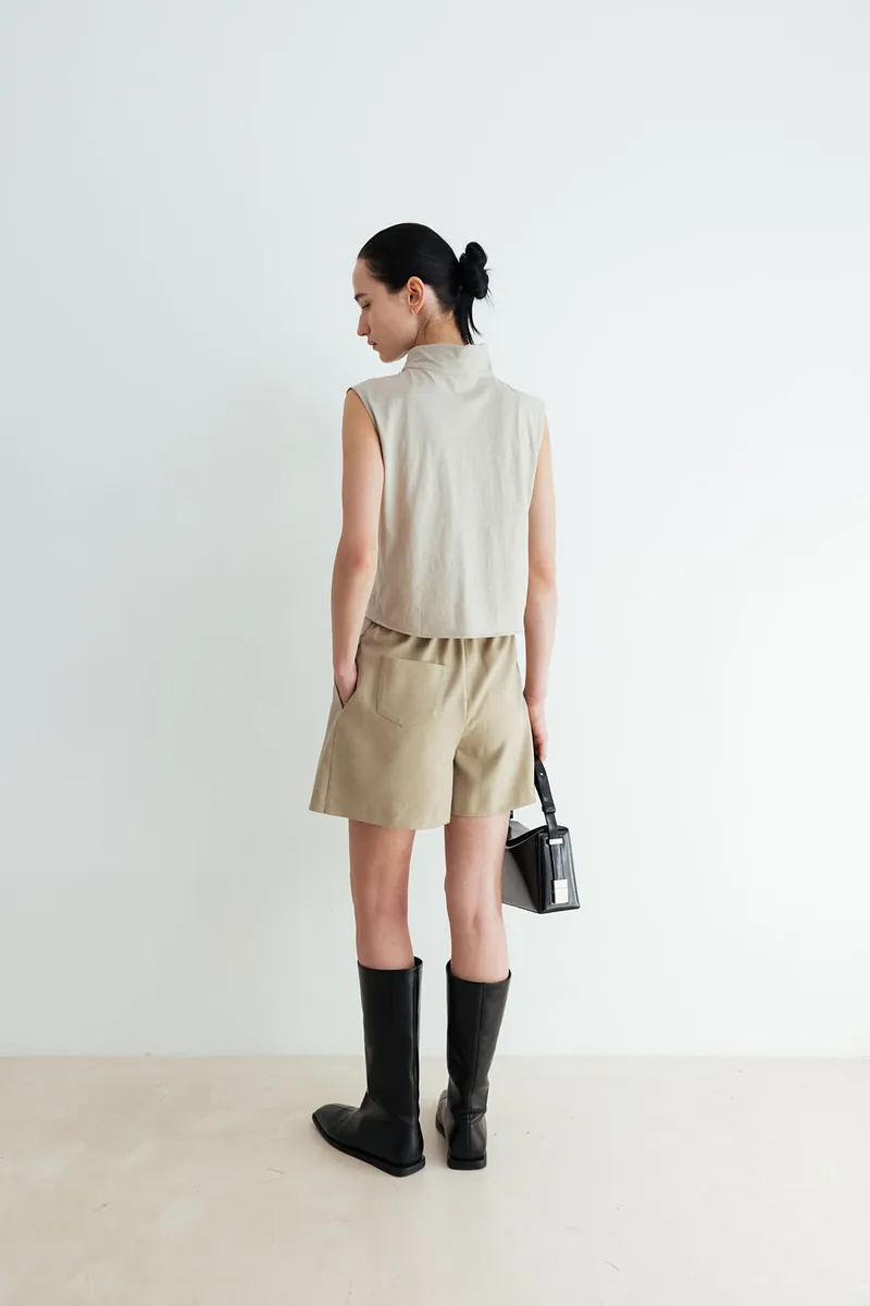 Studio Doe - Gathered Neck Textured Top