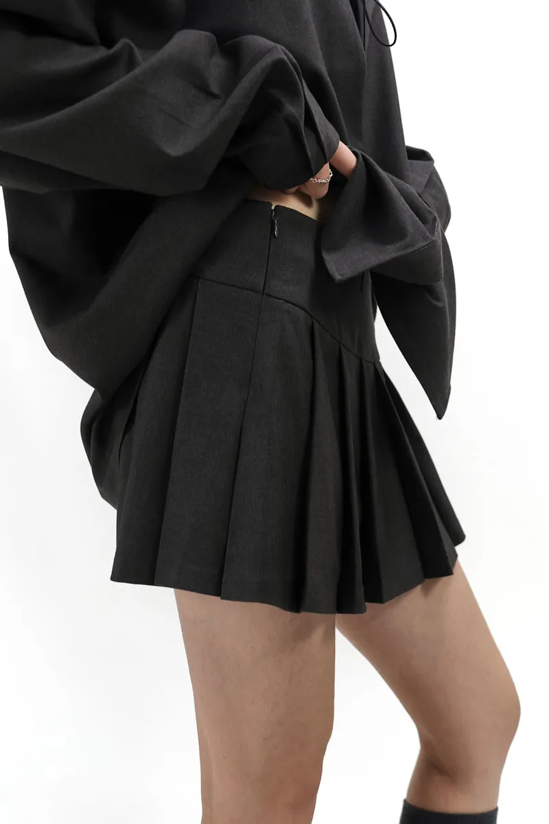 Studio Doe - Curved Panel Pleated Mini Skirt
