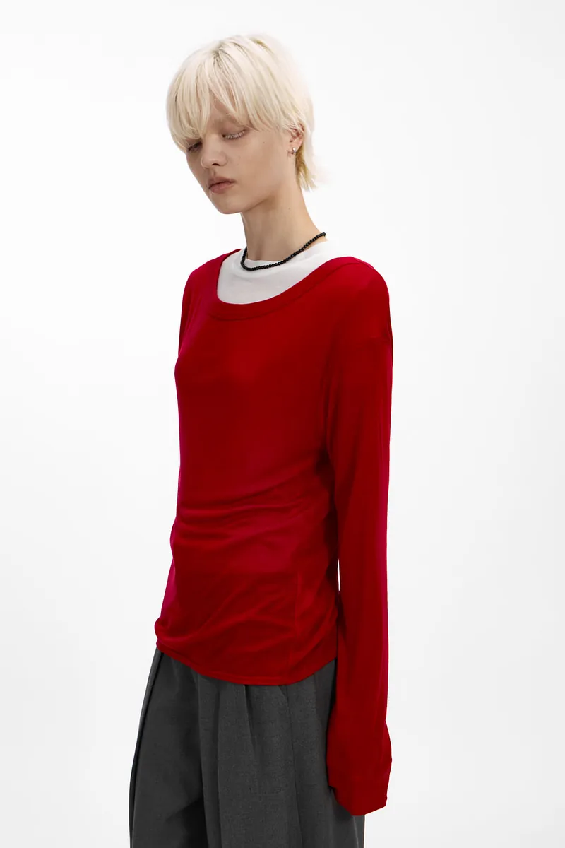 Studio Doe - Premium Tencel Wide Neck Knit Top