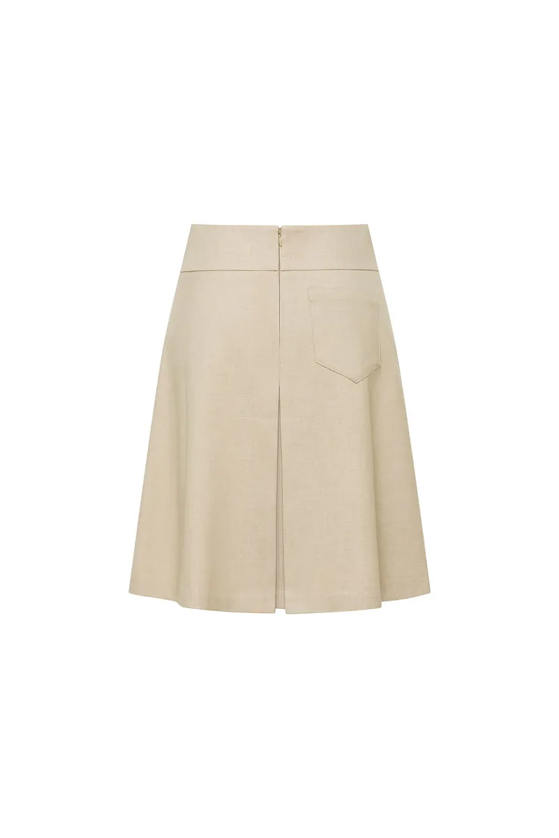 Studio Doe - Wool-Feel Wide Pleated Midi Skirt