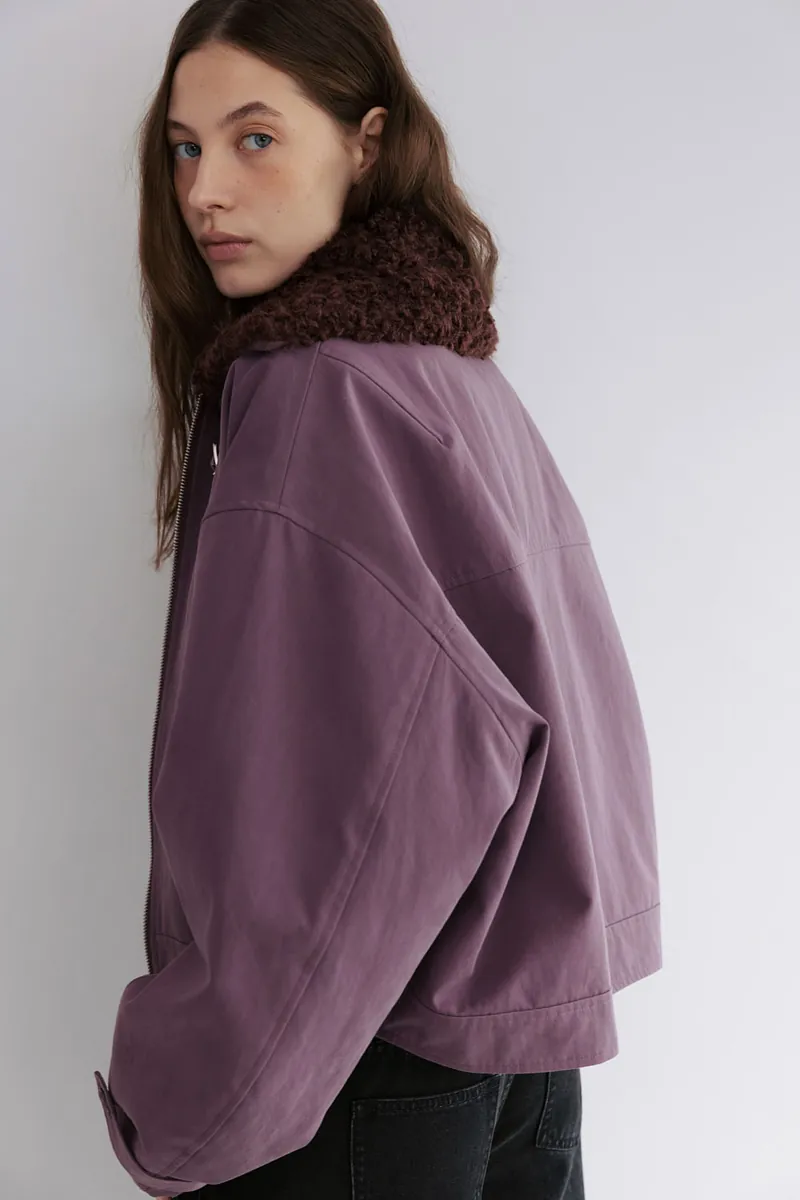 Studio Doe - Boa Collar Aviator Jacket