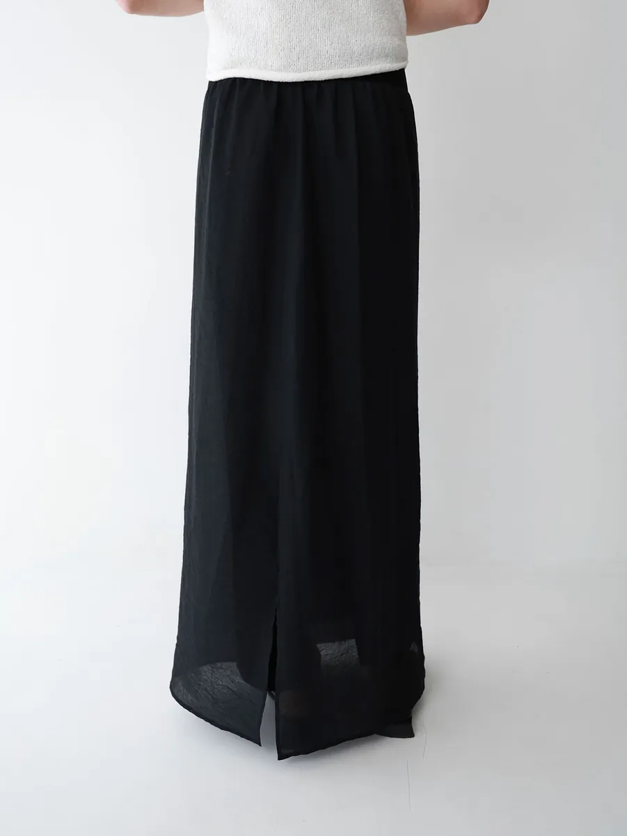 Studio Doe - Elastic Waist Sheer Layered Skirt