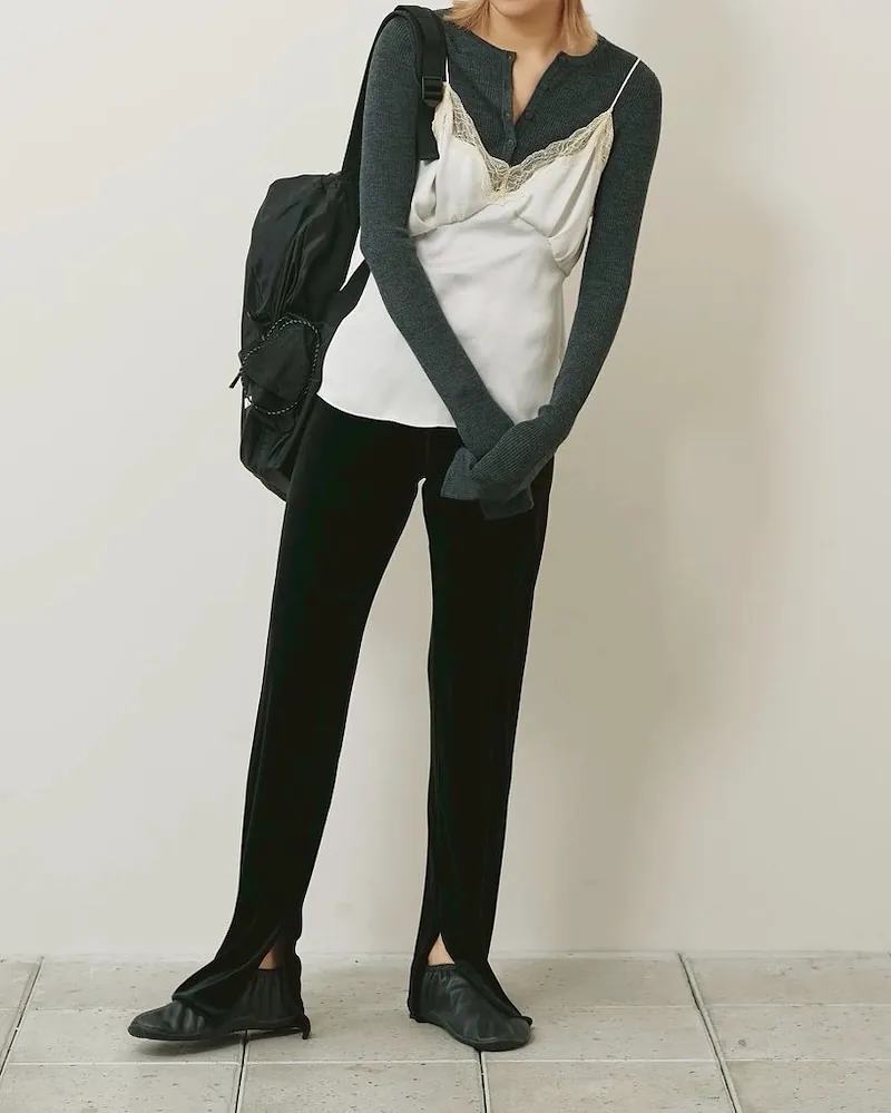 TODAYFUL - Velour Slit Leggings