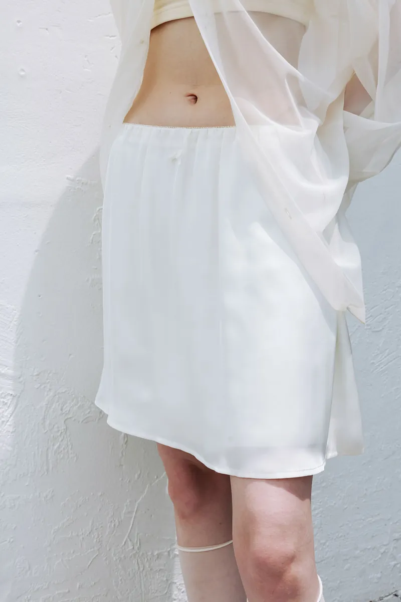 Studio Doe - Matte Satin Wave Mini Skirt