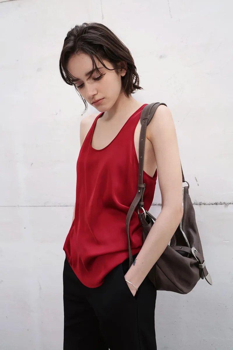 Studio Doe - Matte Satin U-Neck Tank Top