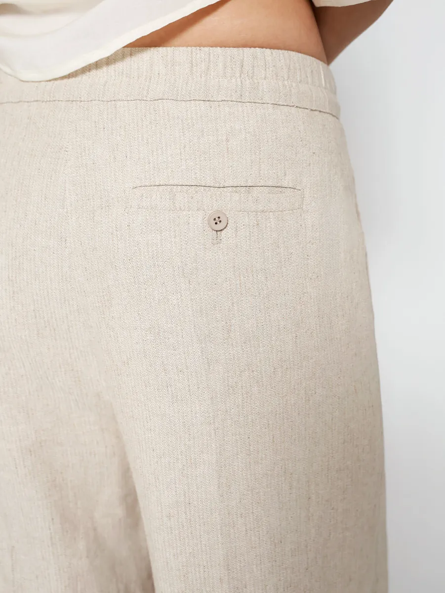 Studio Doe - Gender Free Striped Cotton Linen Easy Pants