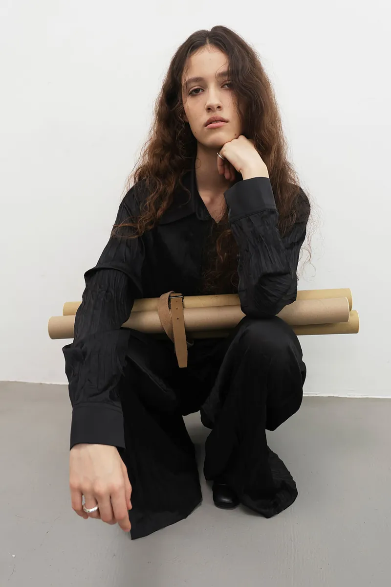 Studio Doe - Satin Pleated Shirt