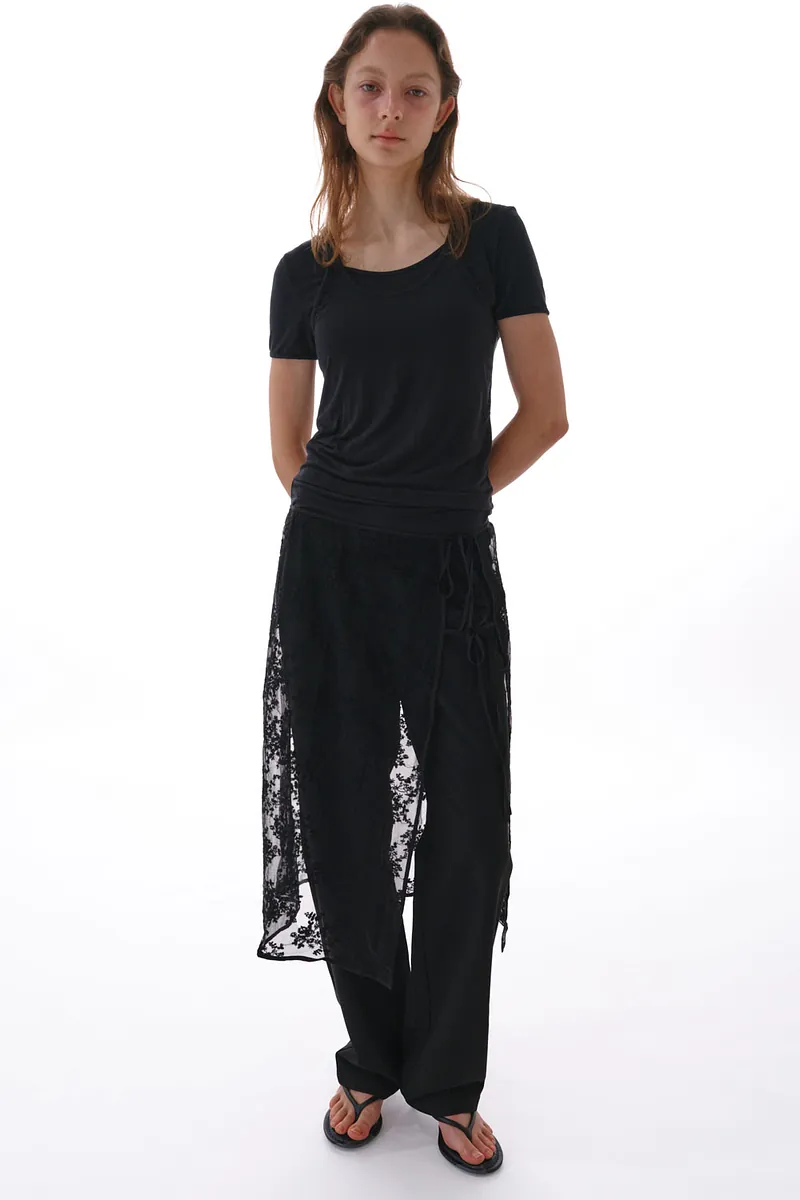 Studio Doe - Lace Embroidered Tie Skirt