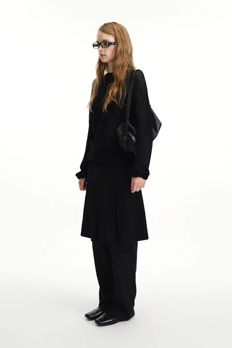 Studio Doe - Fine Wool Sheer Waist-Defined Sweater