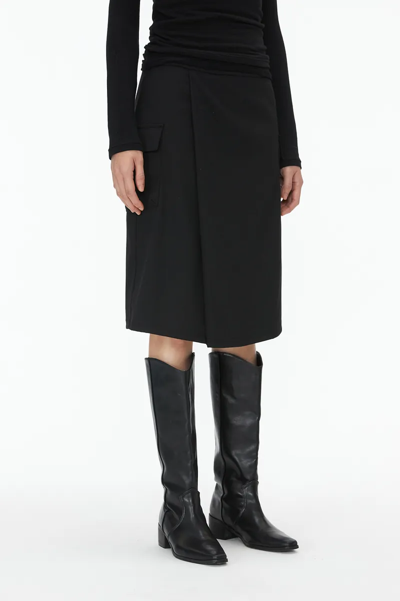 Studio Doe - Structured Pleated Knee-Length Skirt