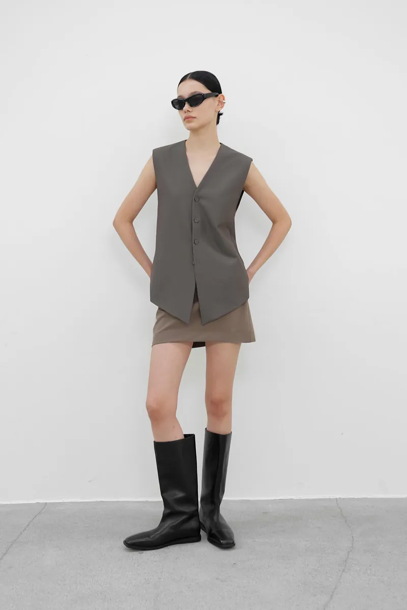 Studio Doe - Diagonal Gathered Boxy Skort