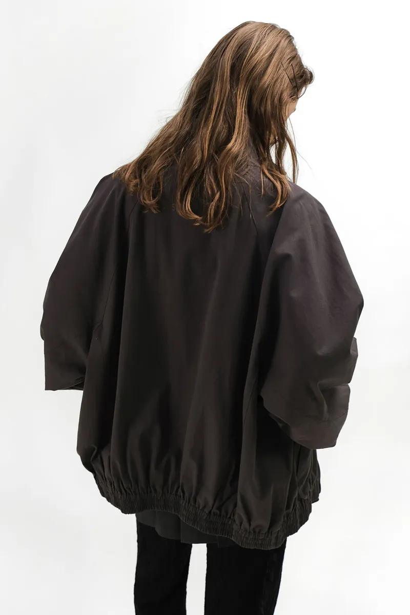 Studio Doe - Raglan Sleeve Stand Collar Oversized Jacket
