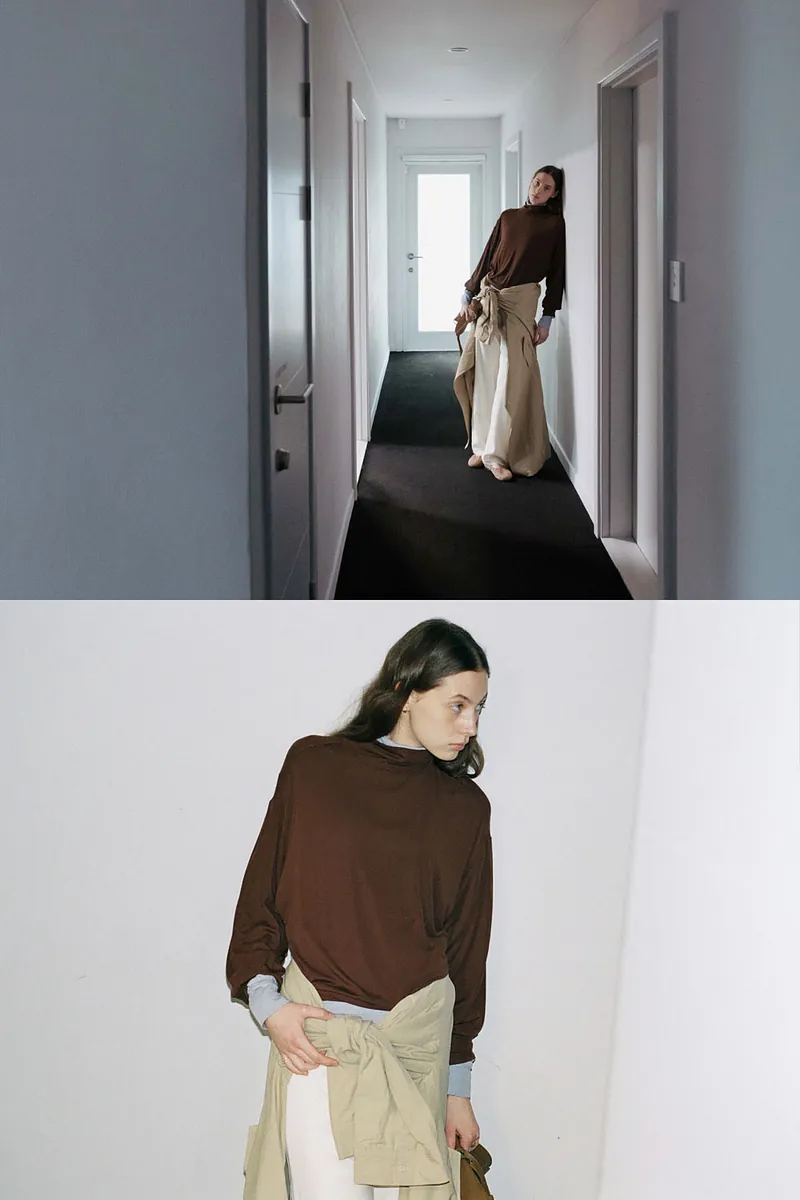 Studio Doe - Puff-sleeve Turtleneck Pullover