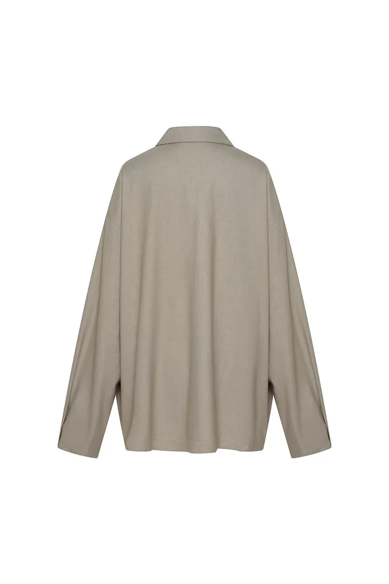 Studio Doe - Tie-Detail Brushed Wrinkle-Resistant Shirt
