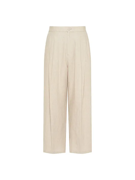 Studio Doe - Gender Free Striped Cotton Linen Easy Pants