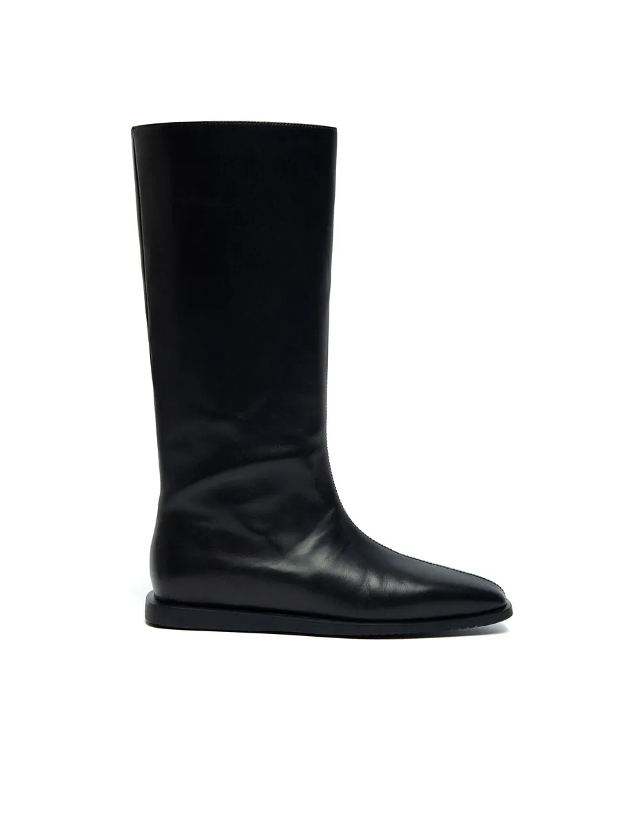 Studio Doe - Leather Square Toe Straight Boots