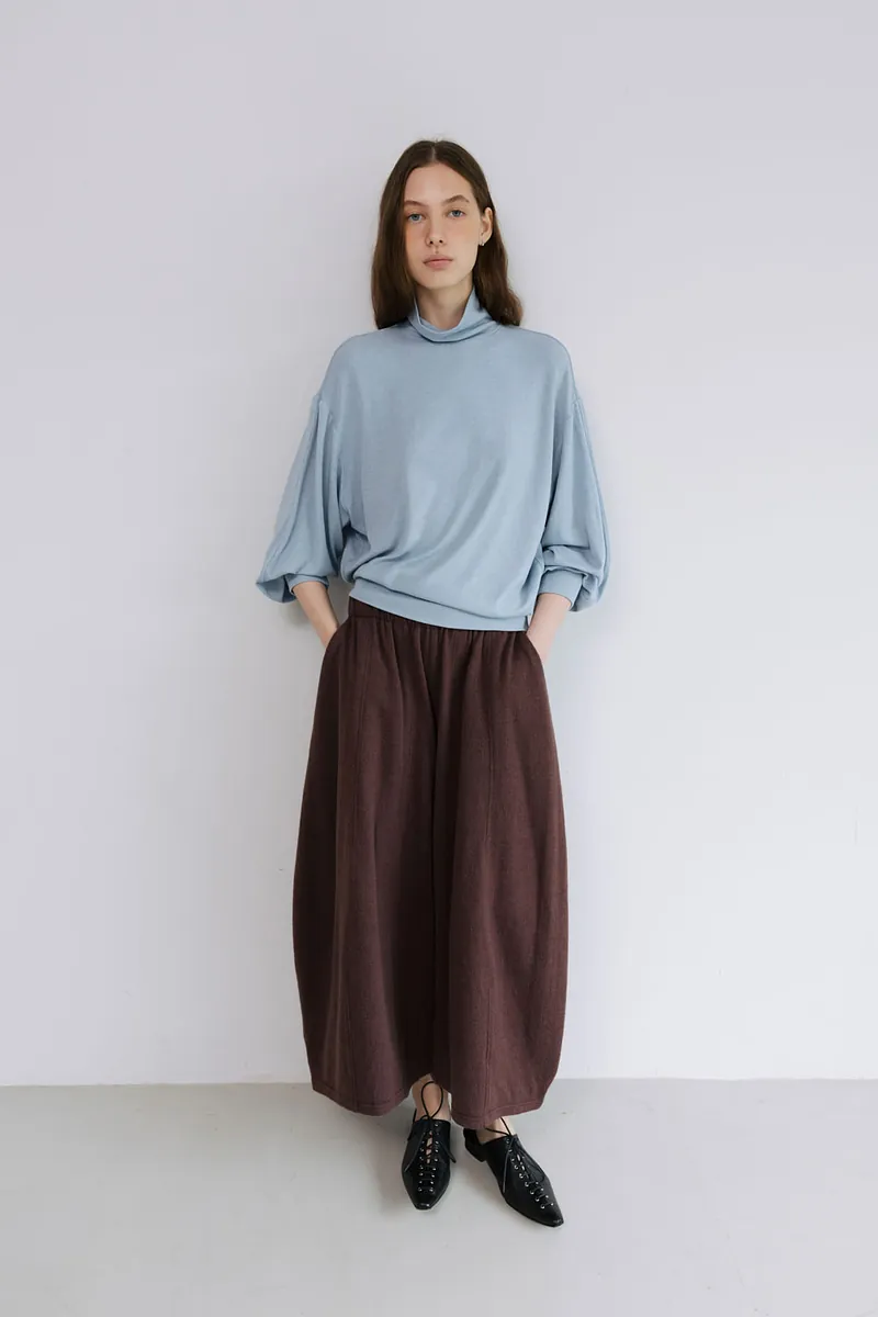 Studio Doe - Puff-sleeve Turtleneck Pullover