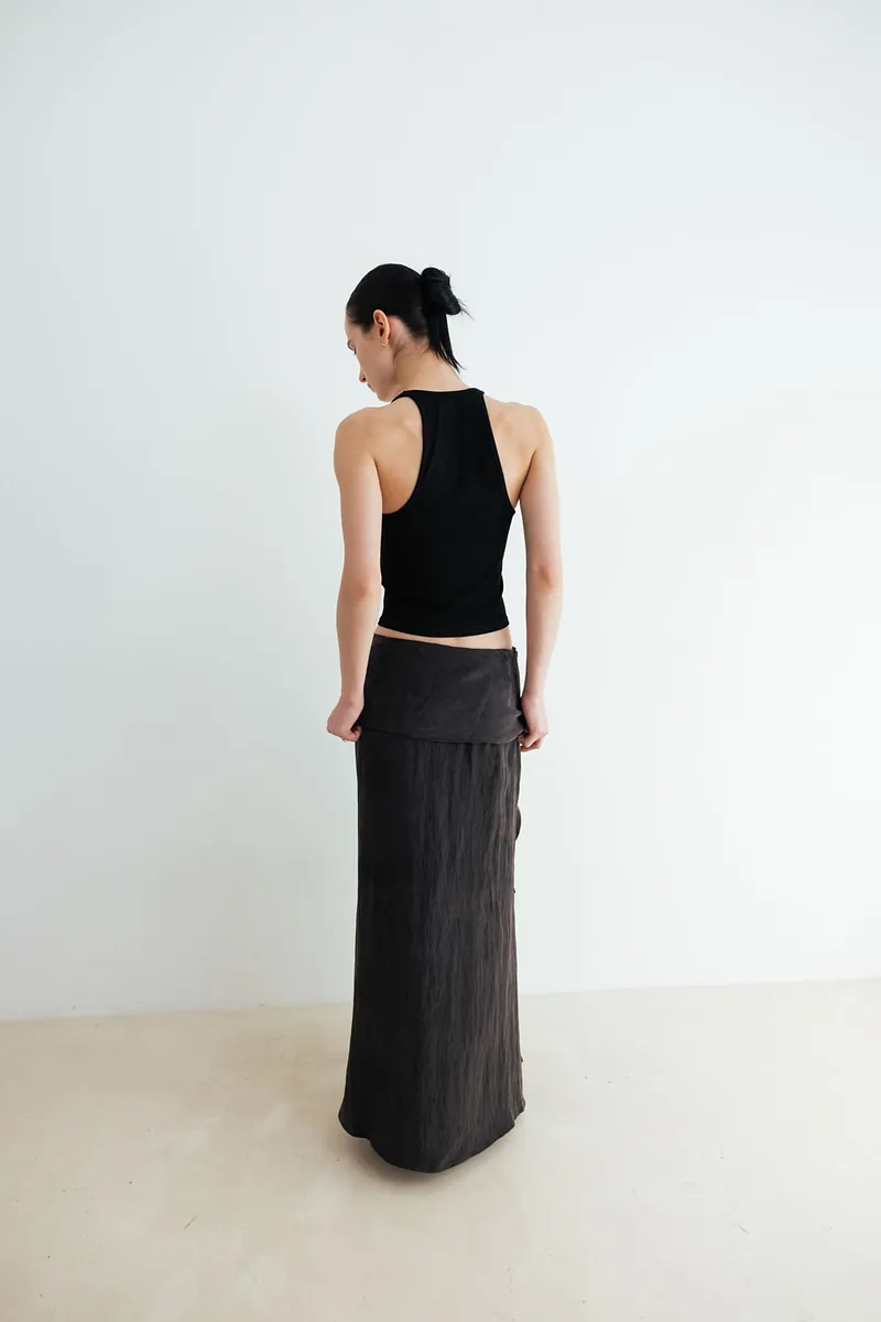 Studio Doe - Peach-Touch Textured Tie Skirt