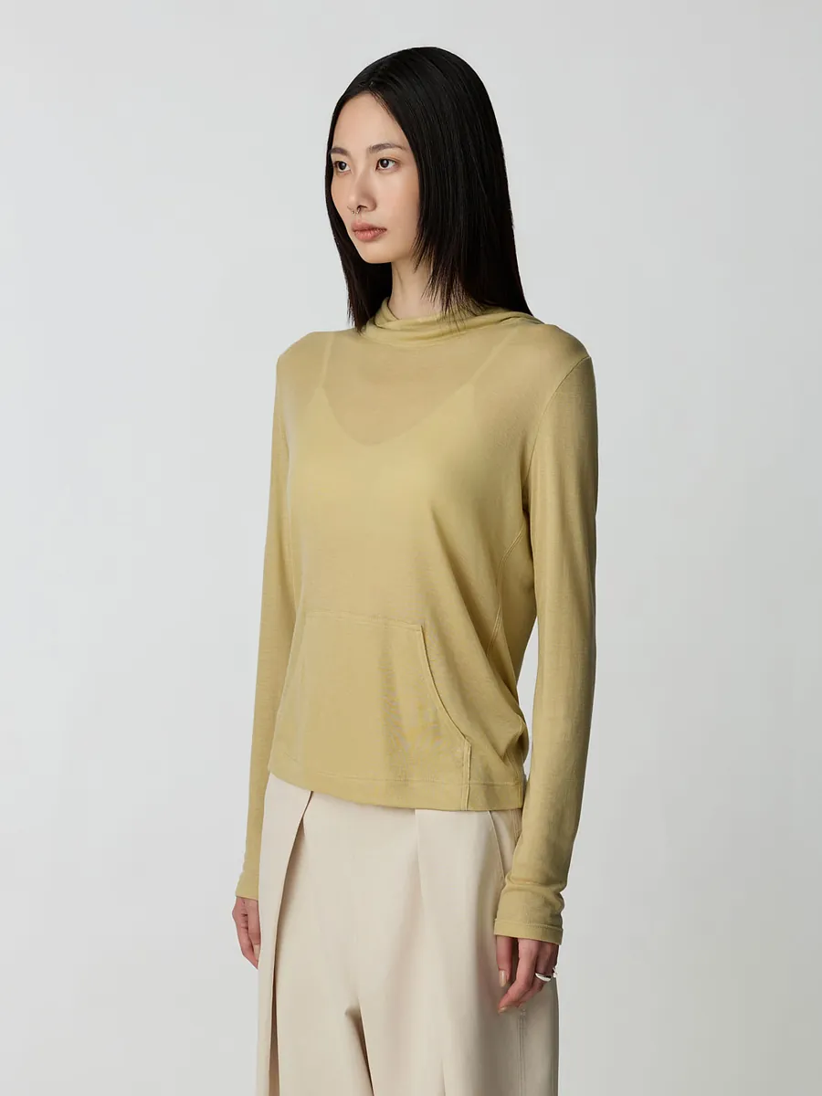 Studio Doe - Tencel Wool Fitted Hooded T-Shirt