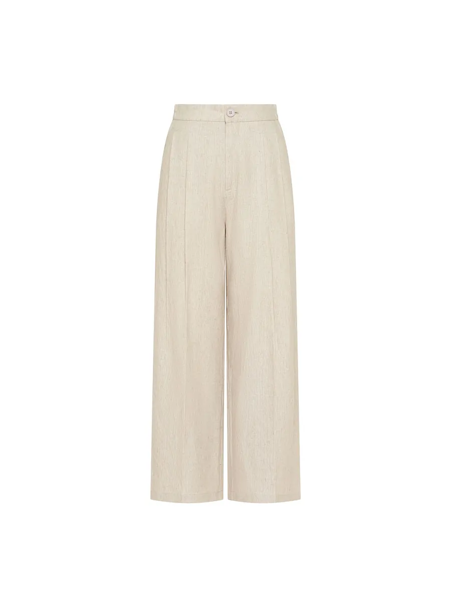 Studio Doe - Gender Free Striped Cotton Linen Easy Pants