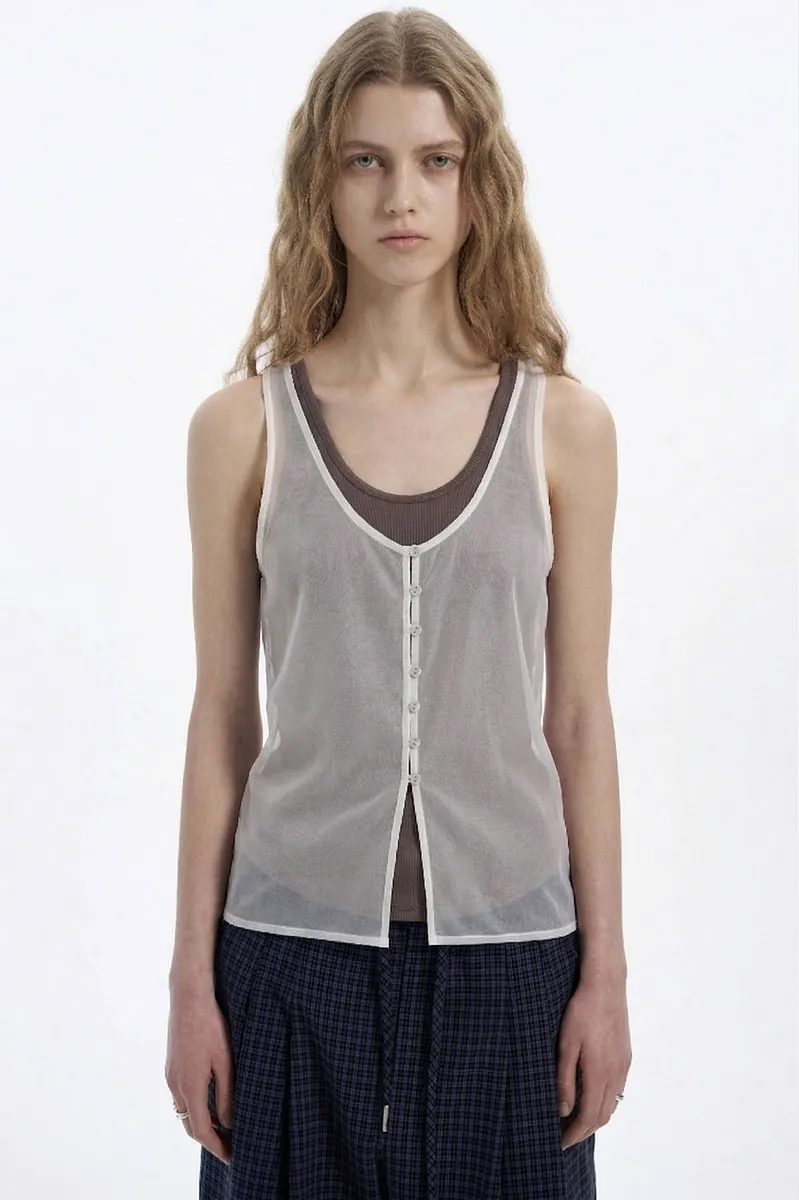 Studio Doe - Sheer Buttoned Vest