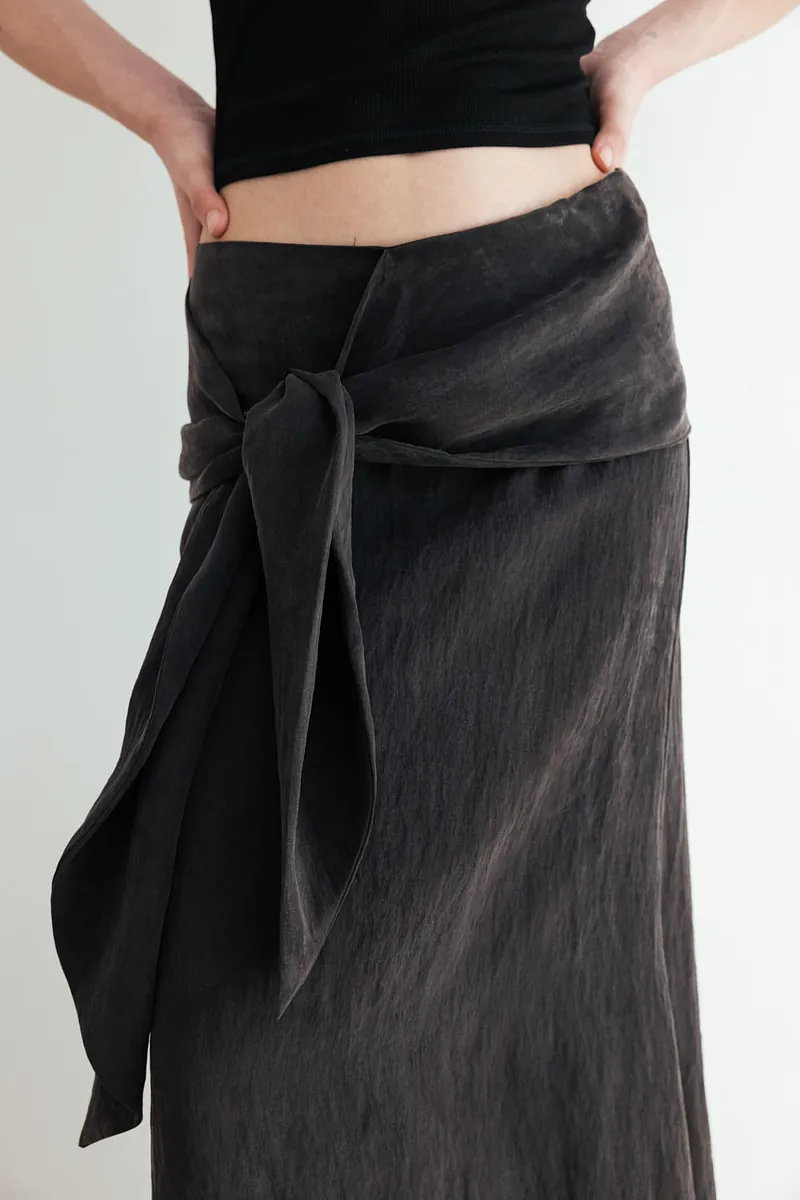 Studio Doe - Peach-Touch Textured Tie Skirt