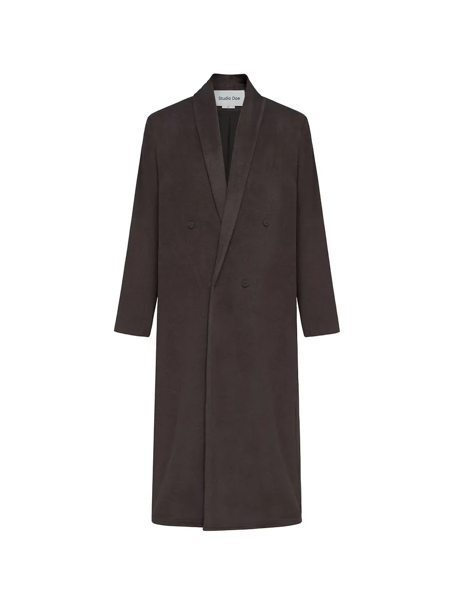 Studio Doe - Stretch Soft Wool Double-Breasted Coat