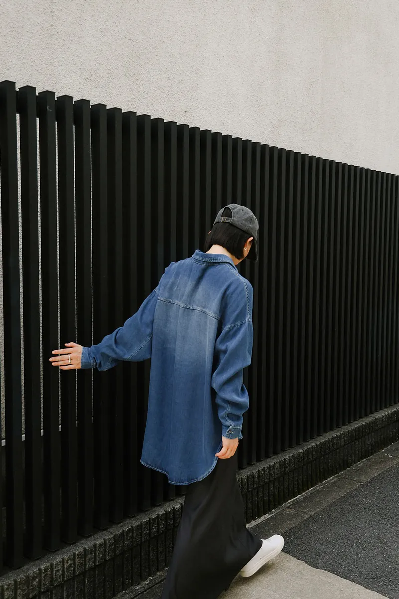 Studio Doe - Classic Soft Denim Curved Sleeve Washed Shirt