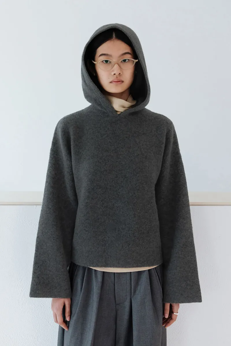 Gender Free 輕絨連帽針織毛衣(女)
