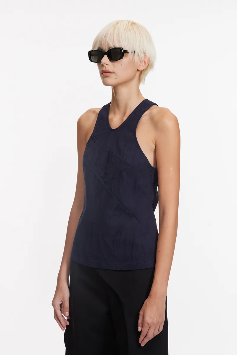 MN - STRETCH DENIM JACQUARD VEST