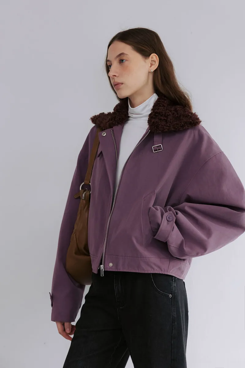 Studio Doe - Boa Collar Aviator Jacket