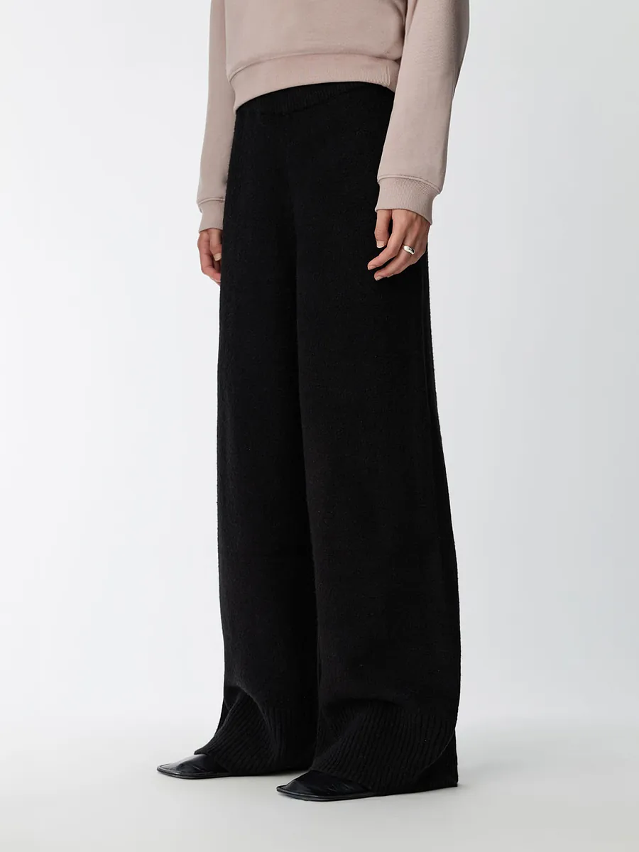 Studio Doe - H-Line Low-Crotch Knit Wide Pants