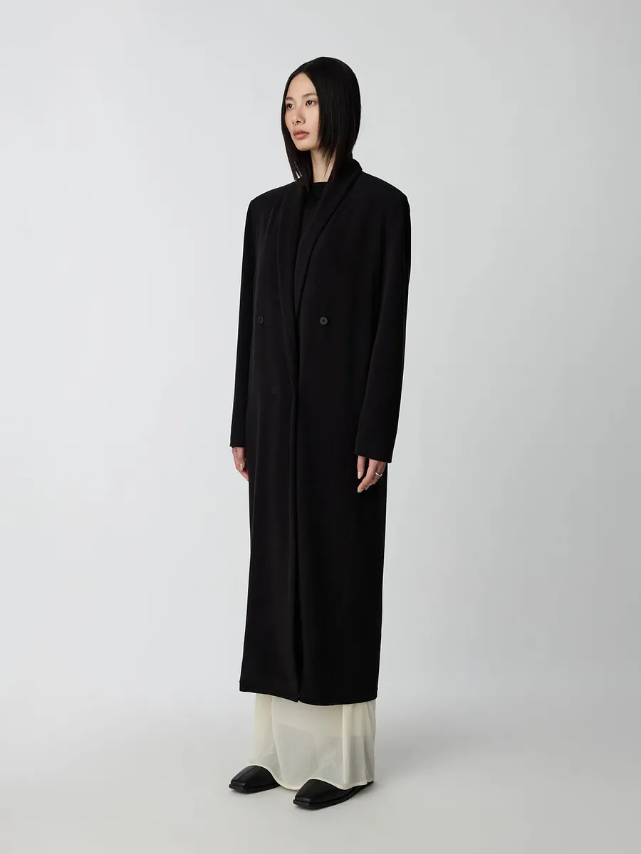 Studio Doe - Stretch Soft Wool Double-Breasted Coat