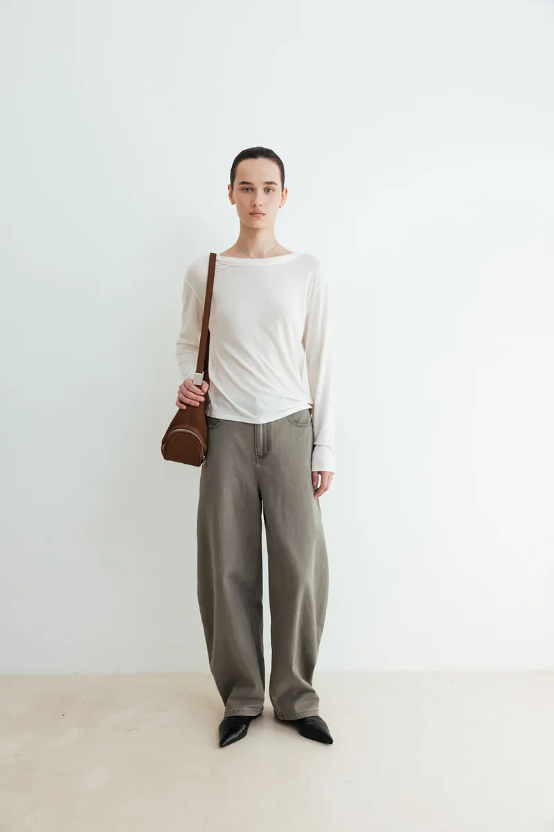 Studio Doe - Premium Tencel Wide Neck Knit Top