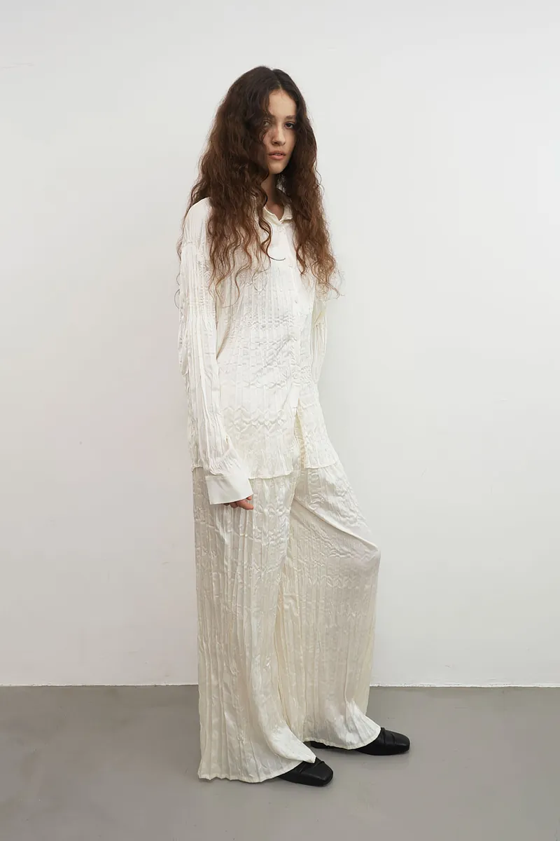 Studio Doe - Satin Pleated Shirt