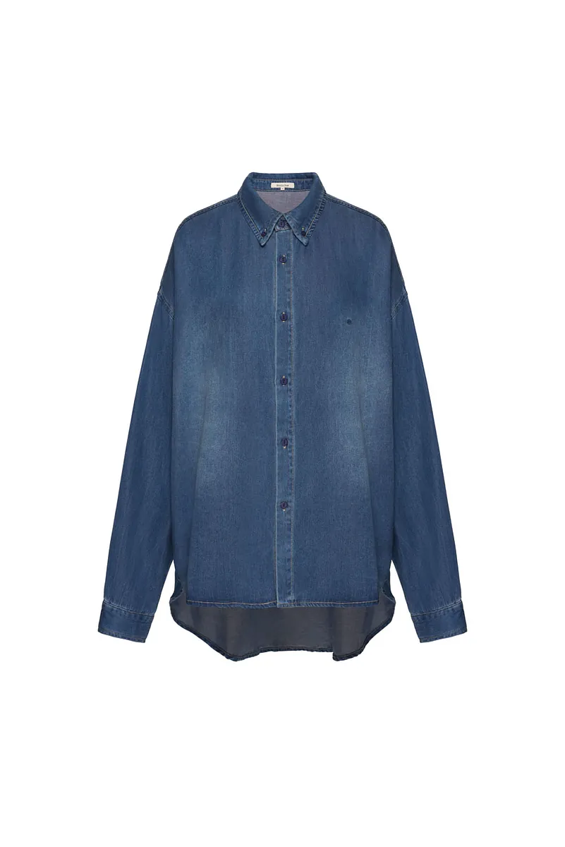 Studio Doe - Classic Soft Denim Curved Sleeve Washed Shirt