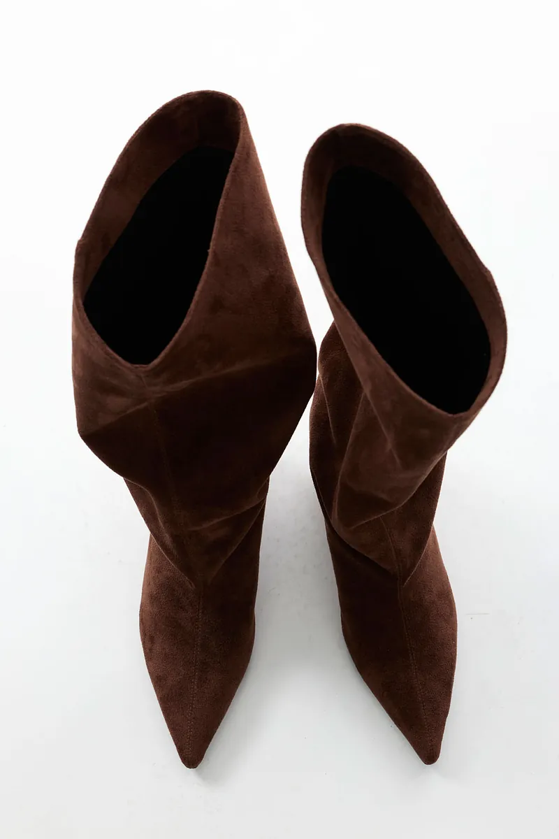 Studio Doe - Doe：Molly Leather Pointed Toe Wide Shaft Boots