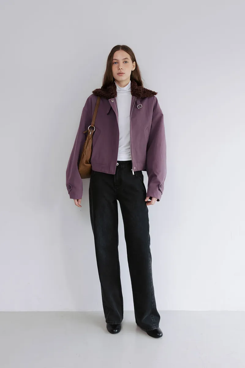 Studio Doe - Boa Collar Aviator Jacket