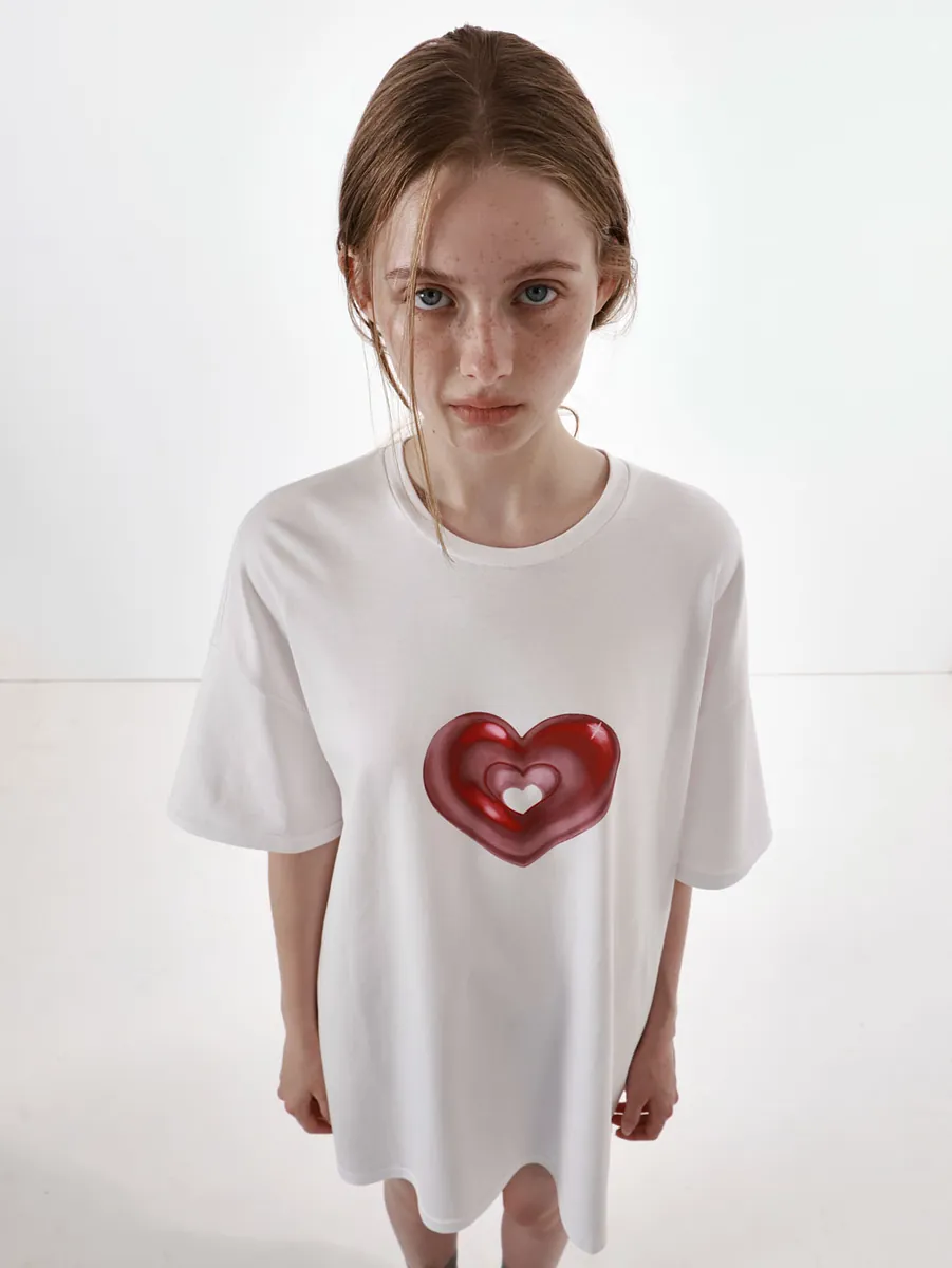 Studio Doe - Oversized Heart Print T-Shirt