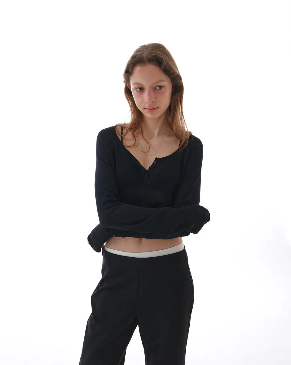 Studio Doe - Cool Gauze Button Front Knit Top