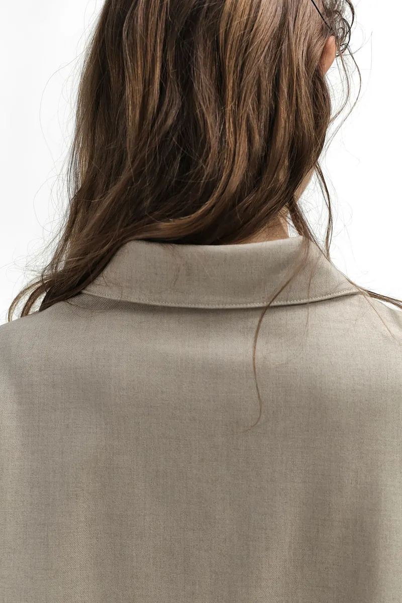 Studio Doe - Tie-Detail Brushed Wrinkle-Resistant Shirt