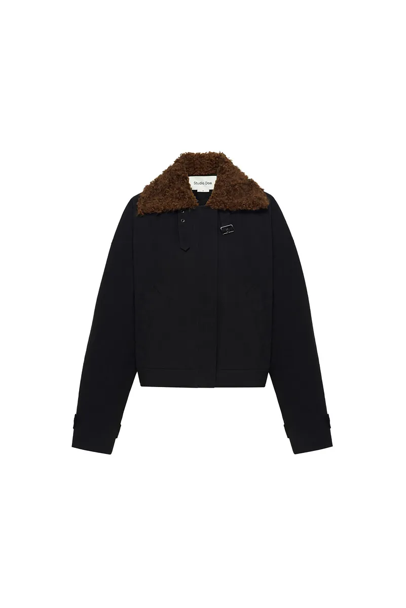 Studio Doe - Boa Collar Aviator Jacket