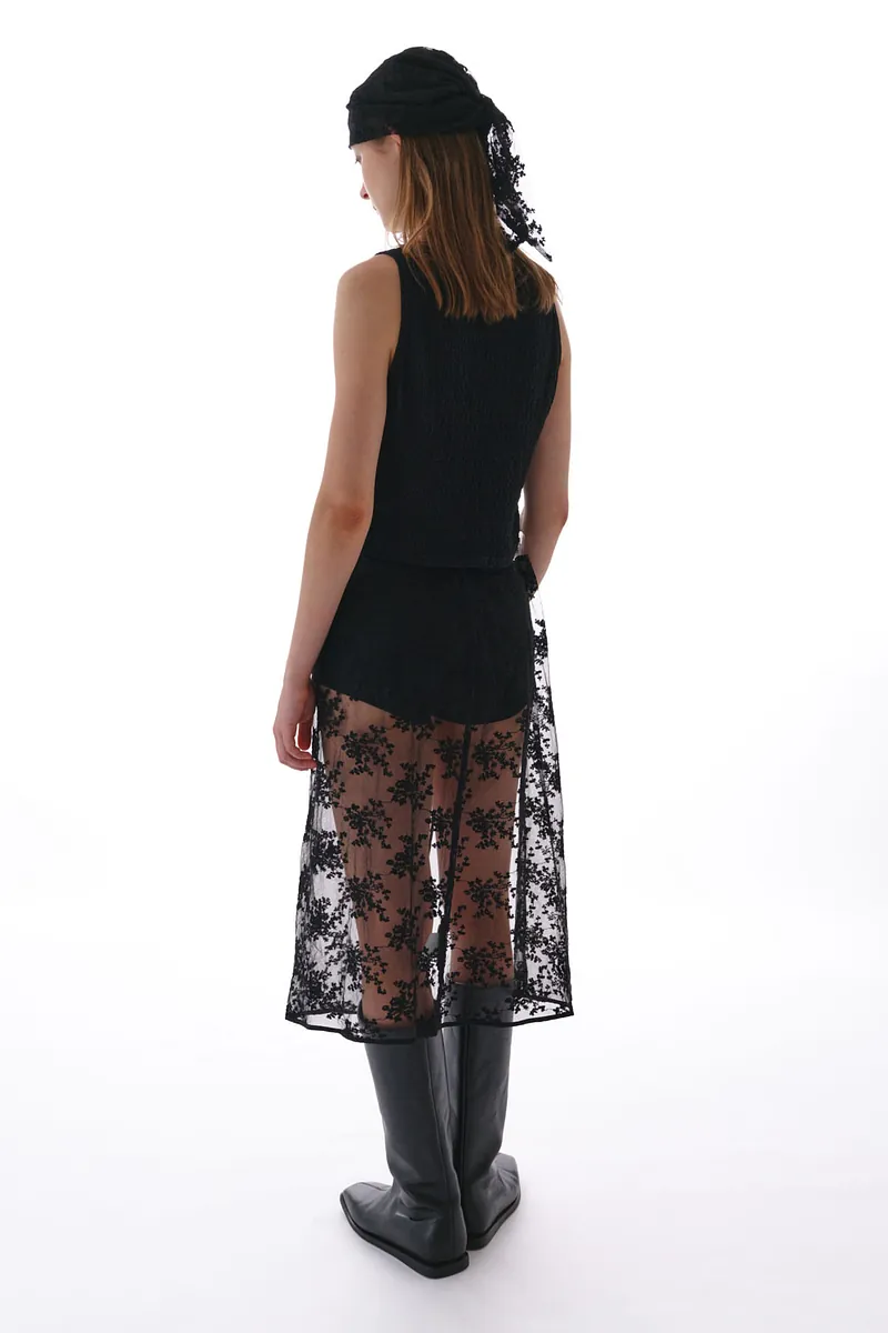 Studio Doe - Lace Embroidered Tie Skirt