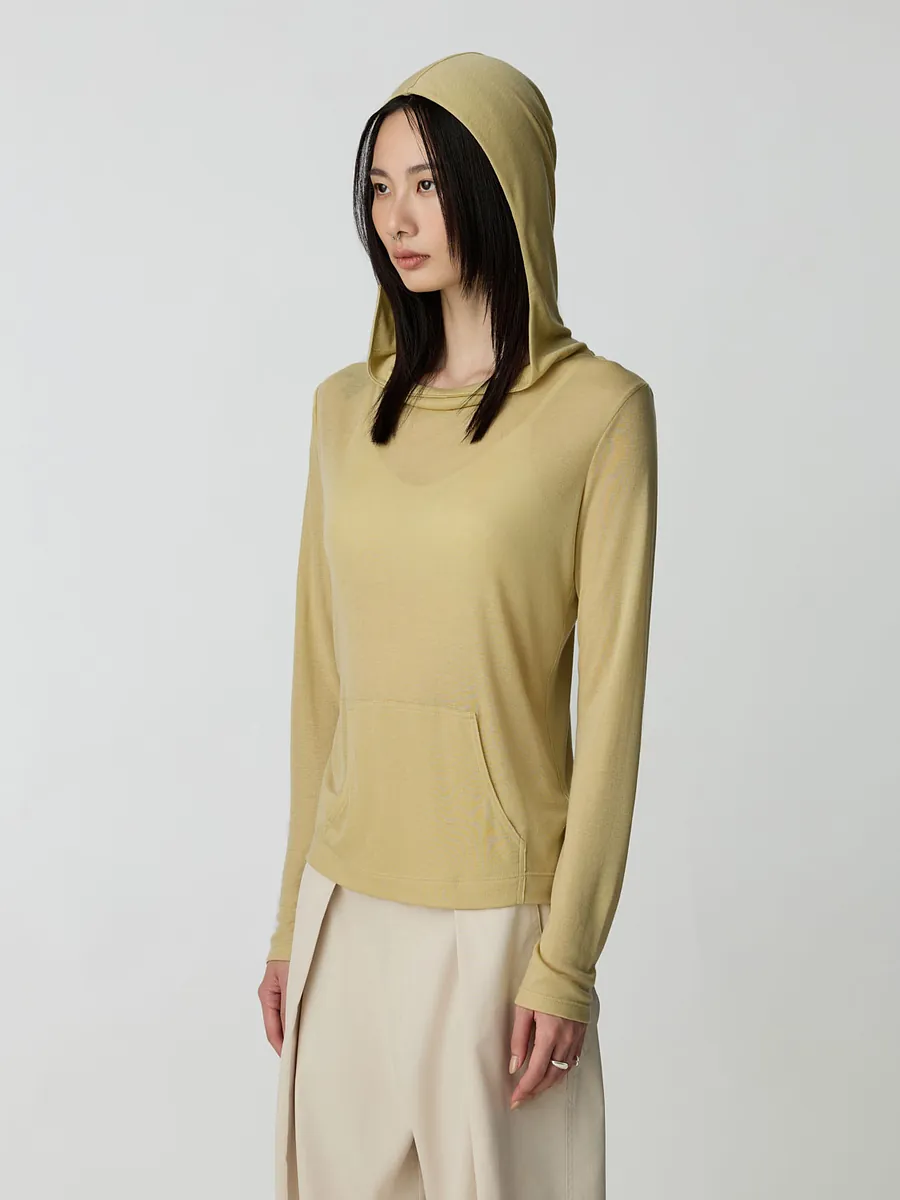 Studio Doe - Tencel Wool Fitted Hooded T-Shirt